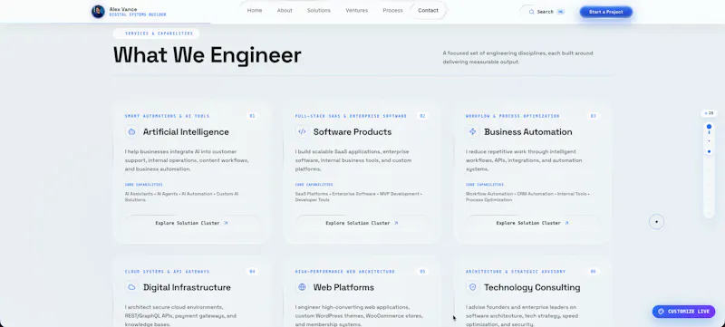 Liquid Glass Portfolio for Tech Founders screenshot 5