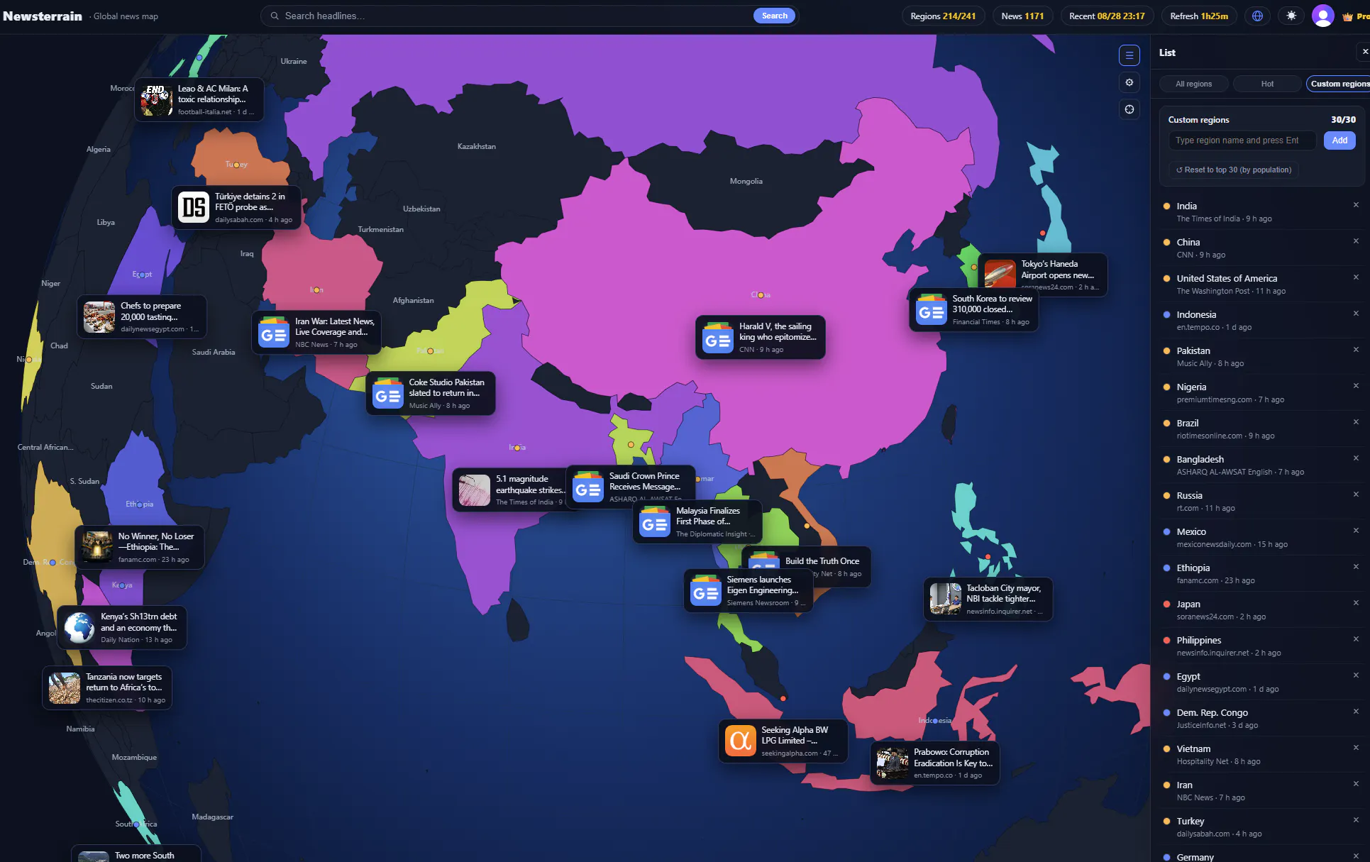 Newsterrain · A New way to see the world screenshot