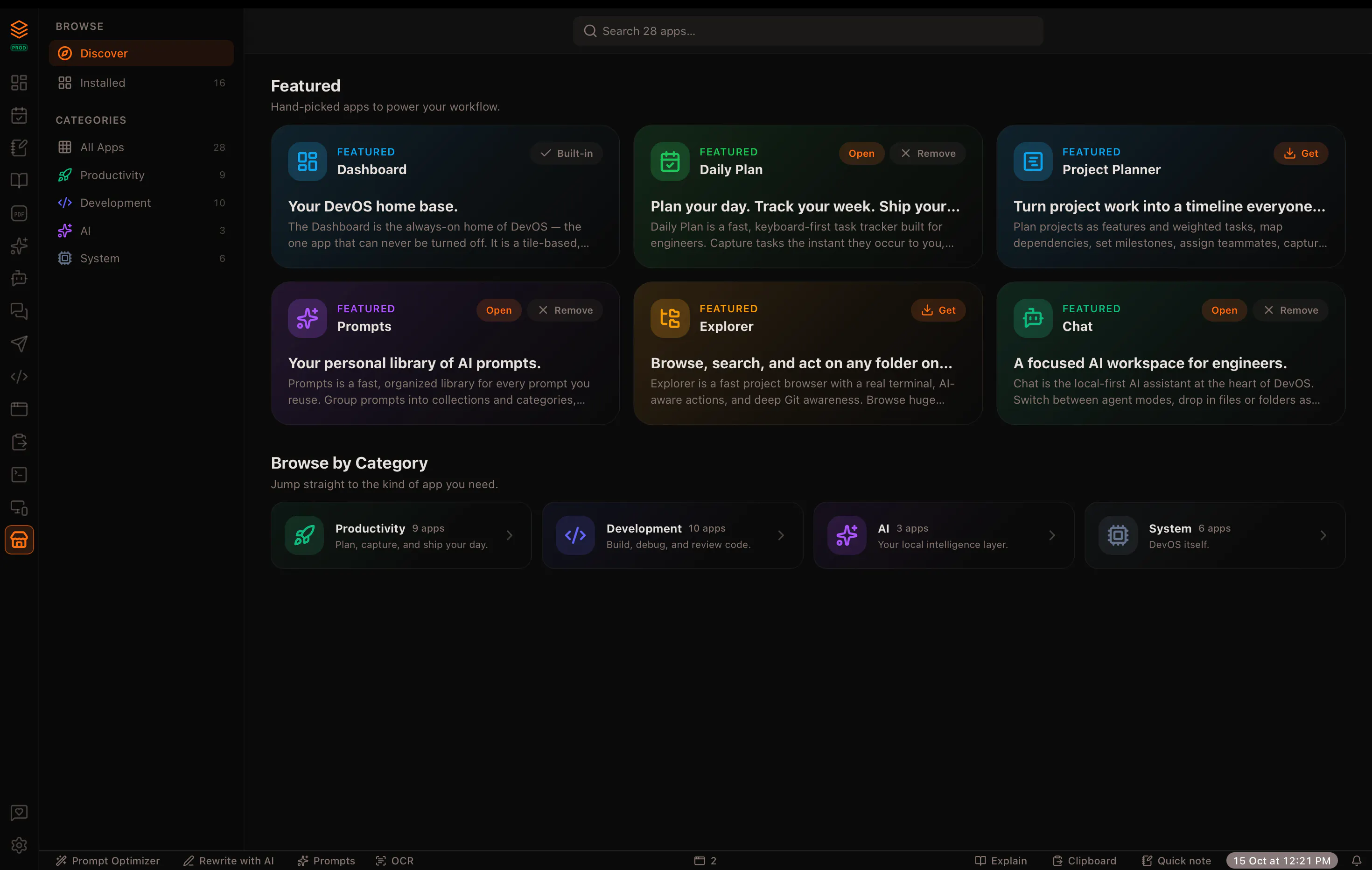 DevOS — Tools for developers gallery image