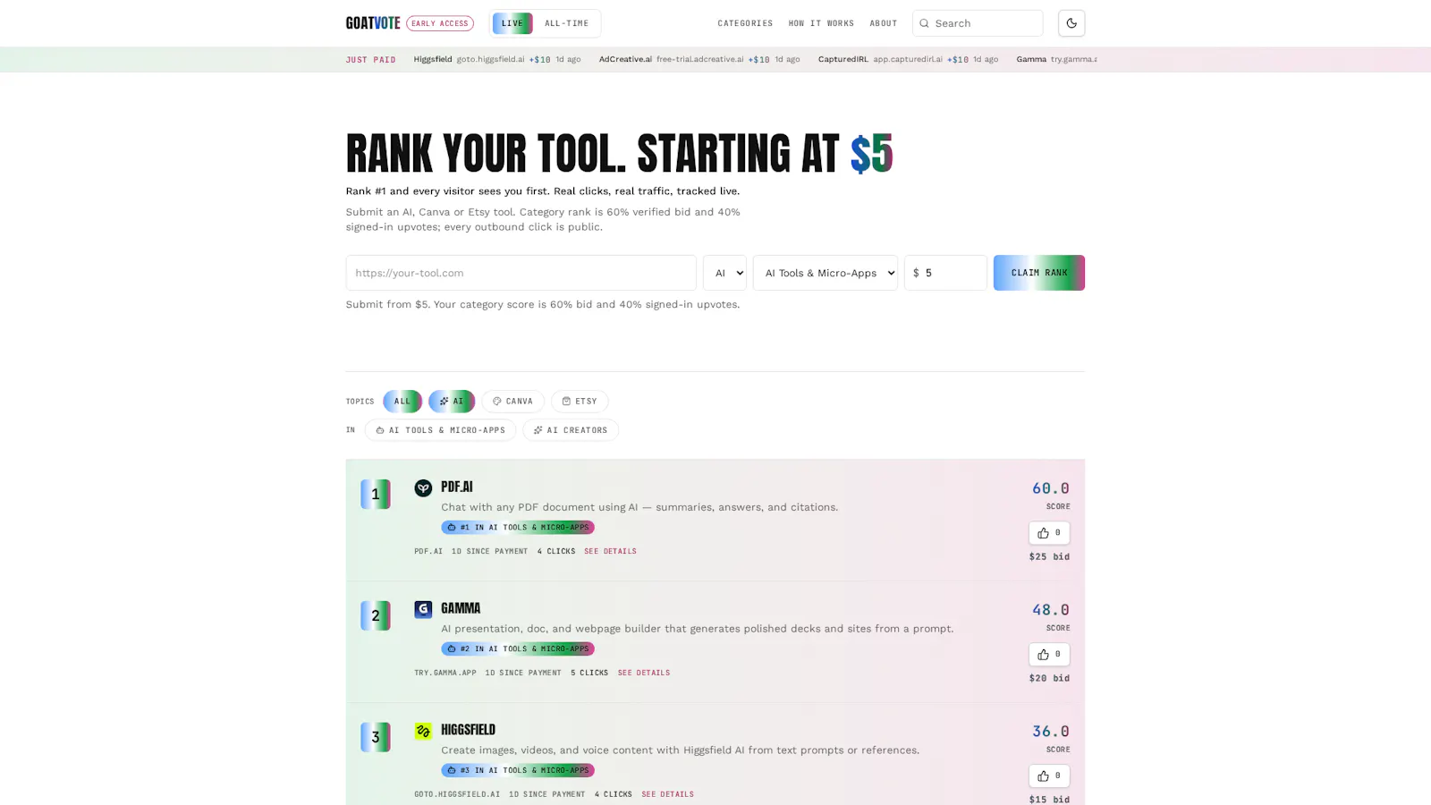 GoatVote screenshot 1