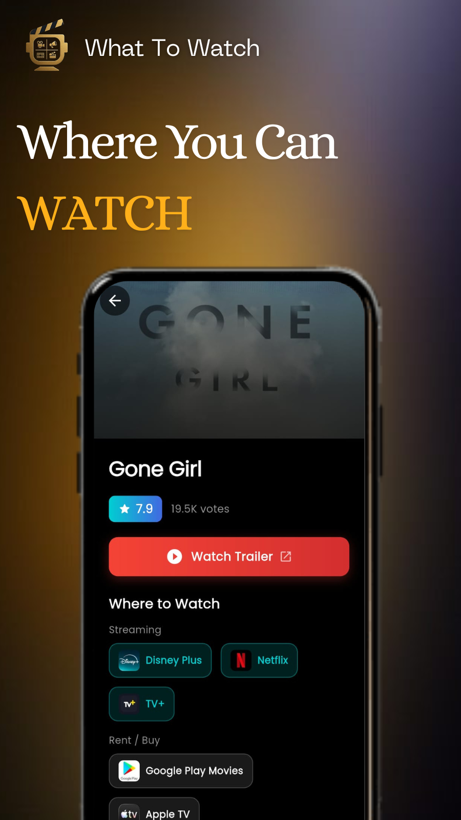 What To Watch - Screenshot 2 showing product features and functionality