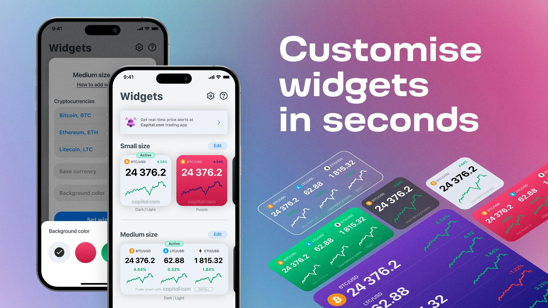Bitcoin y criptográfico Widget de precios media 4