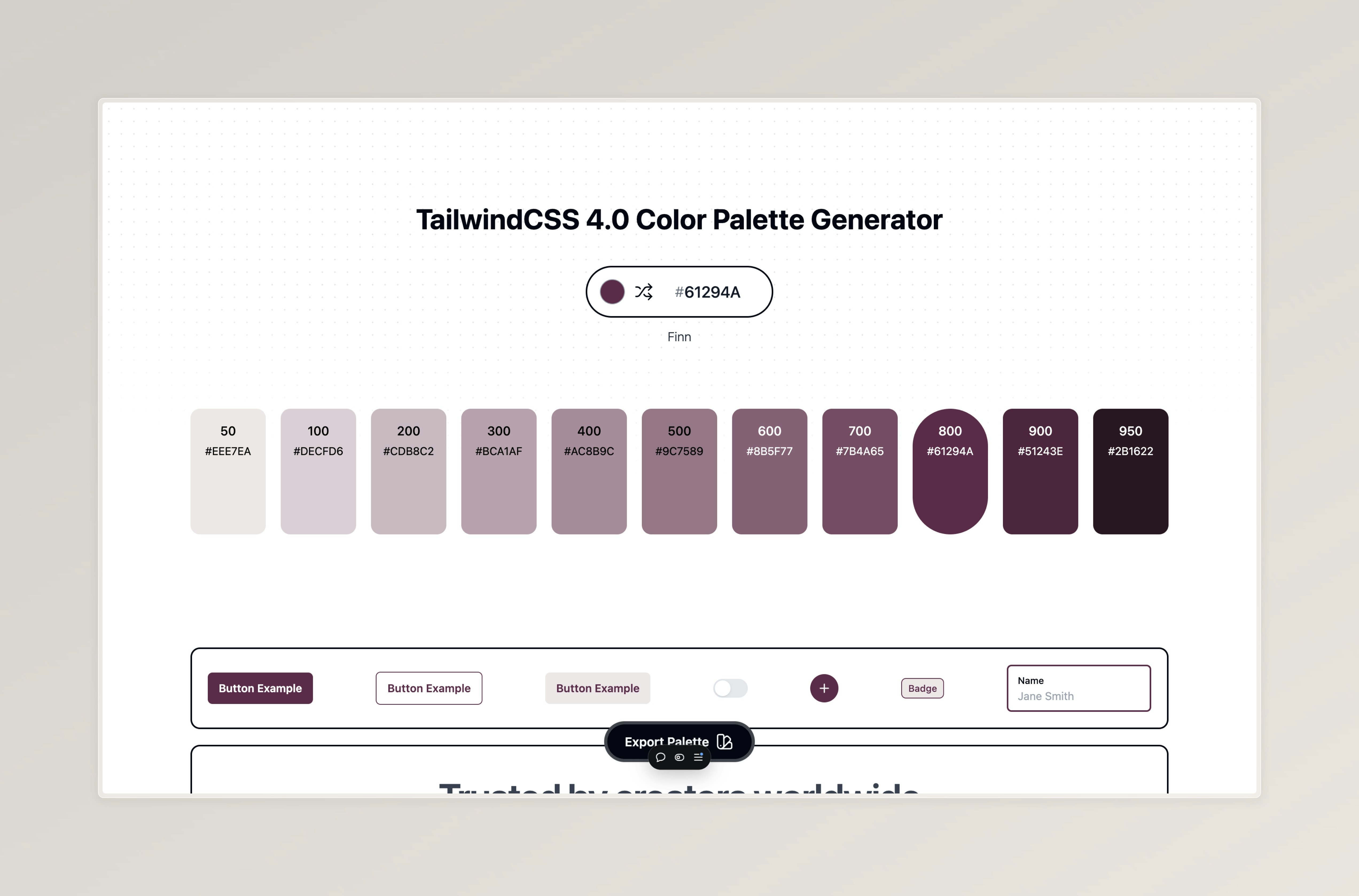 Mídia 2 de Tailwind 4.0 Paleta Color Gerator