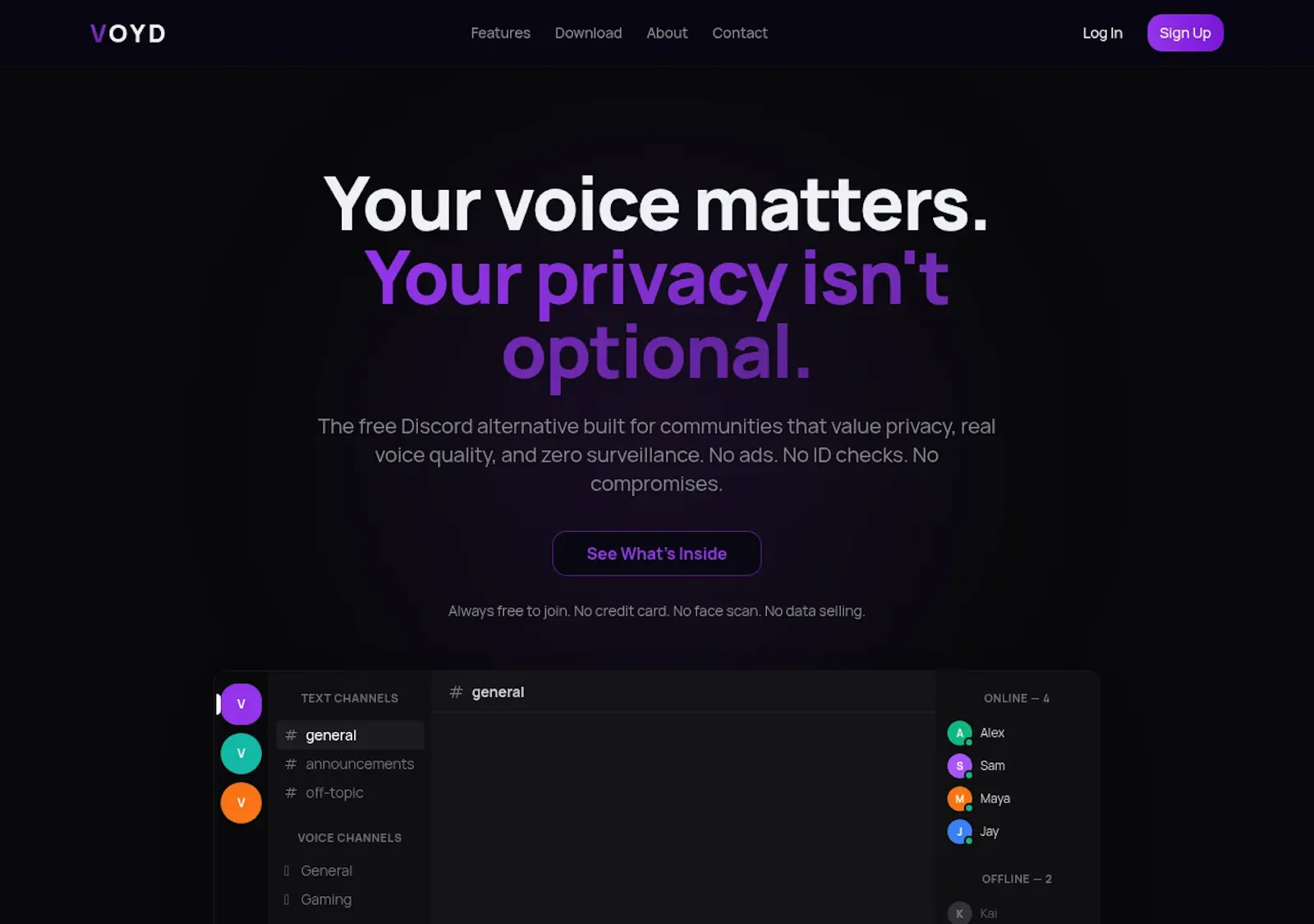 VOYD screenshot 1