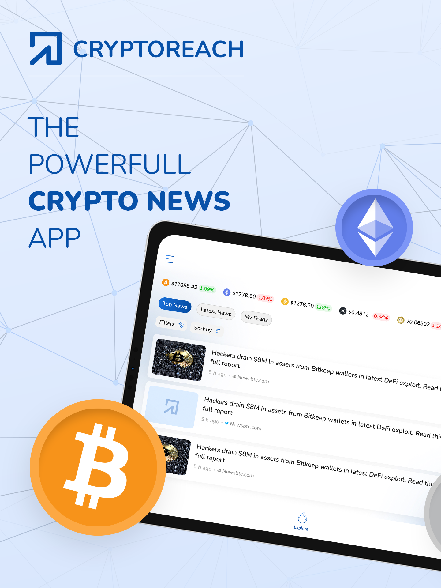cryptoreach : 코인, 암호화 뉴스 - 실시간 Crypto News & Coin 통계를 통해 정보를 얻으십시오 미디어 10