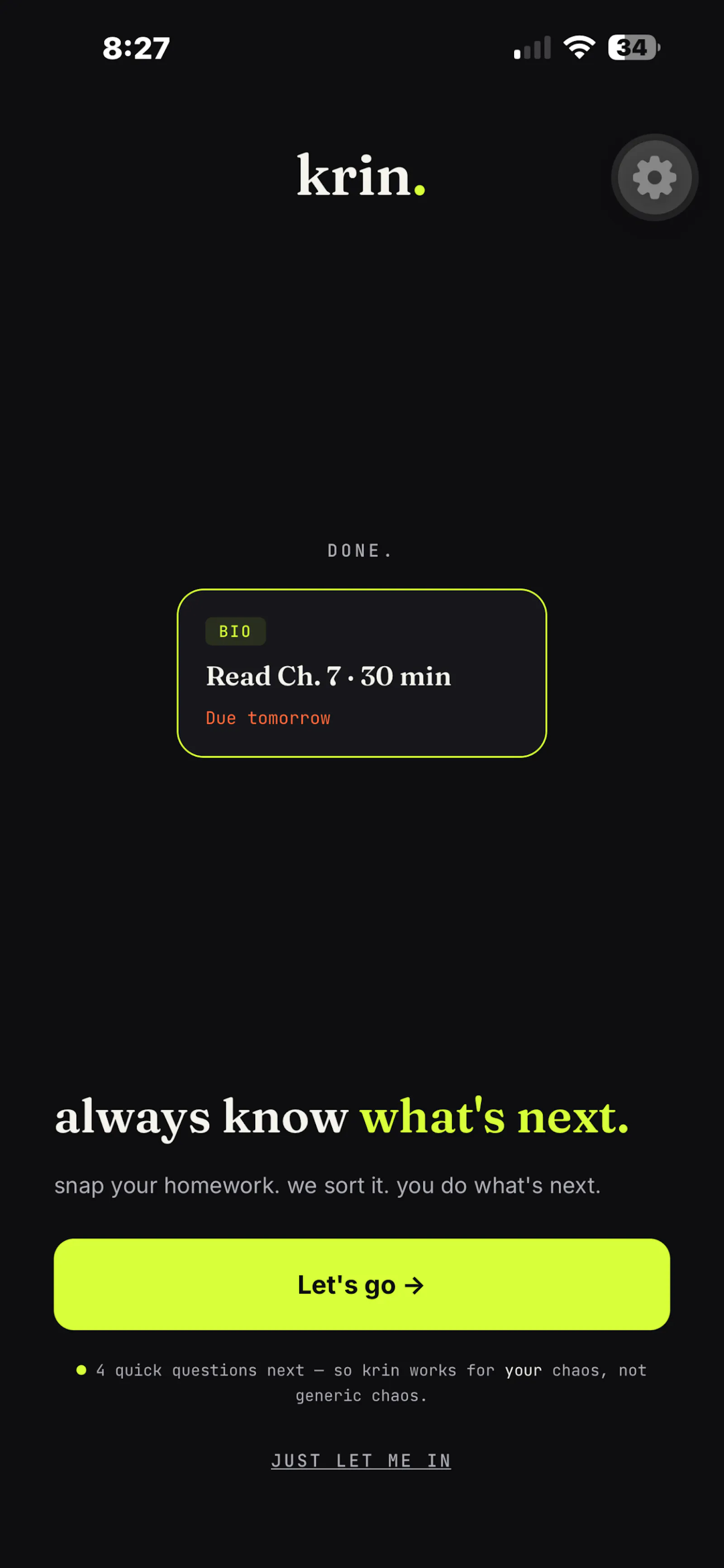 KrinApp screenshot 1