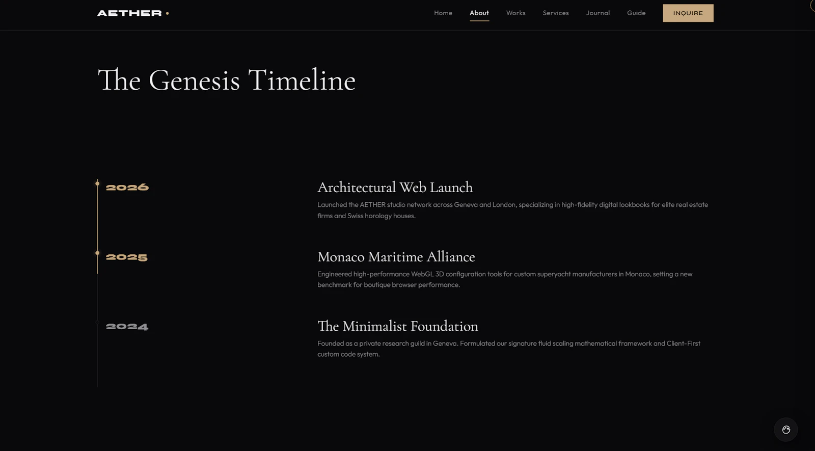 AETHER —Ultra Luxury Portfolio Template screenshot 1