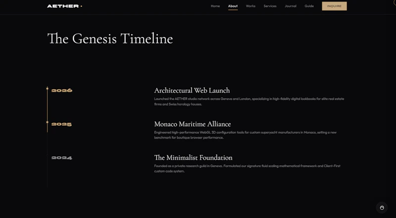 AETHER —Ultra Luxury Portfolio Template screenshot 1