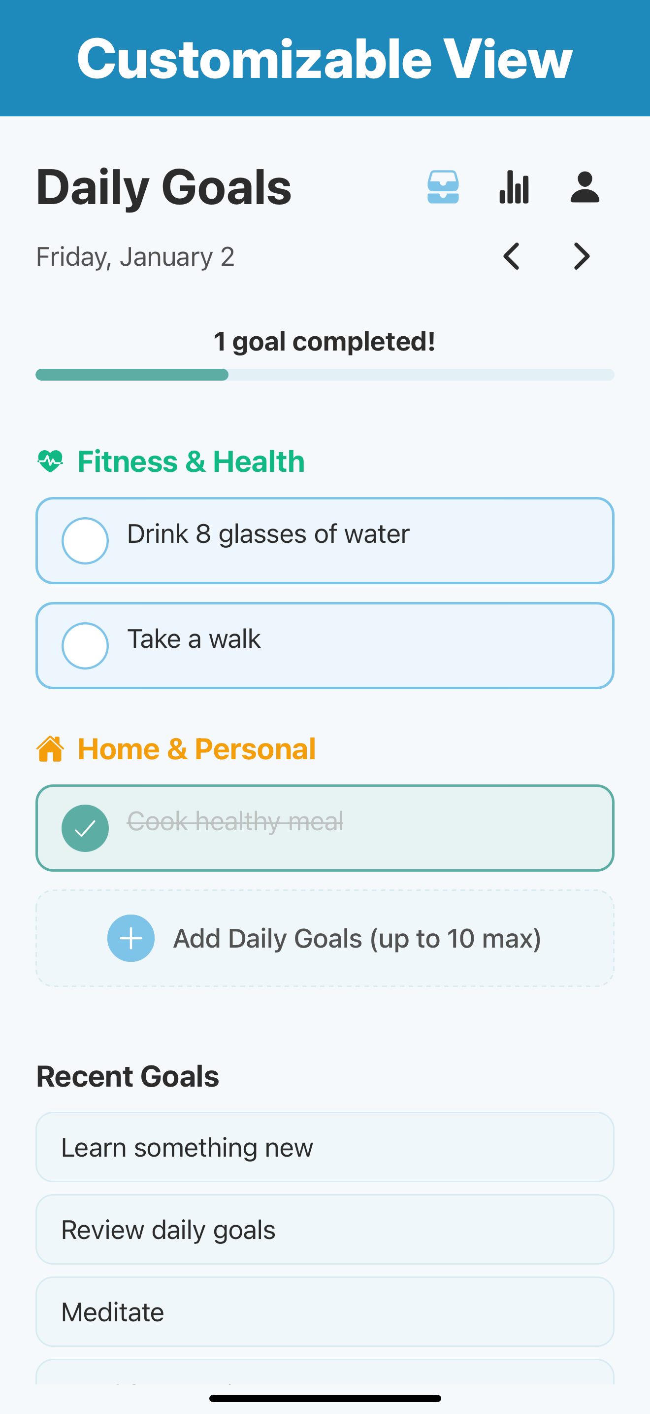 Daily Goals: Guilt-Free Focus gallery image