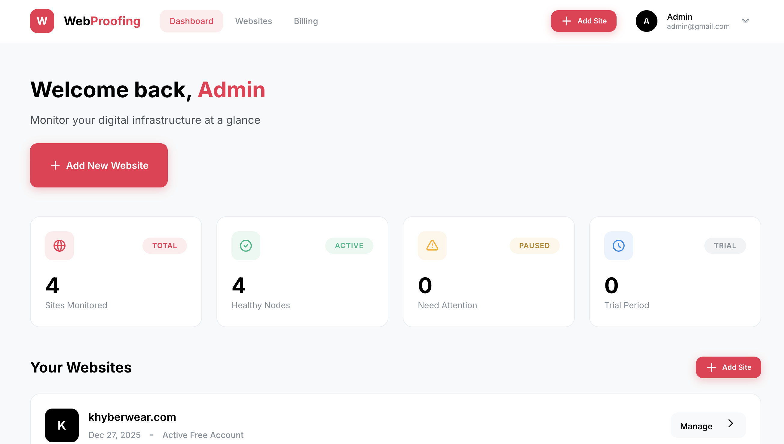 Webproofing - Main product screenshot demonstrating key features and user interface