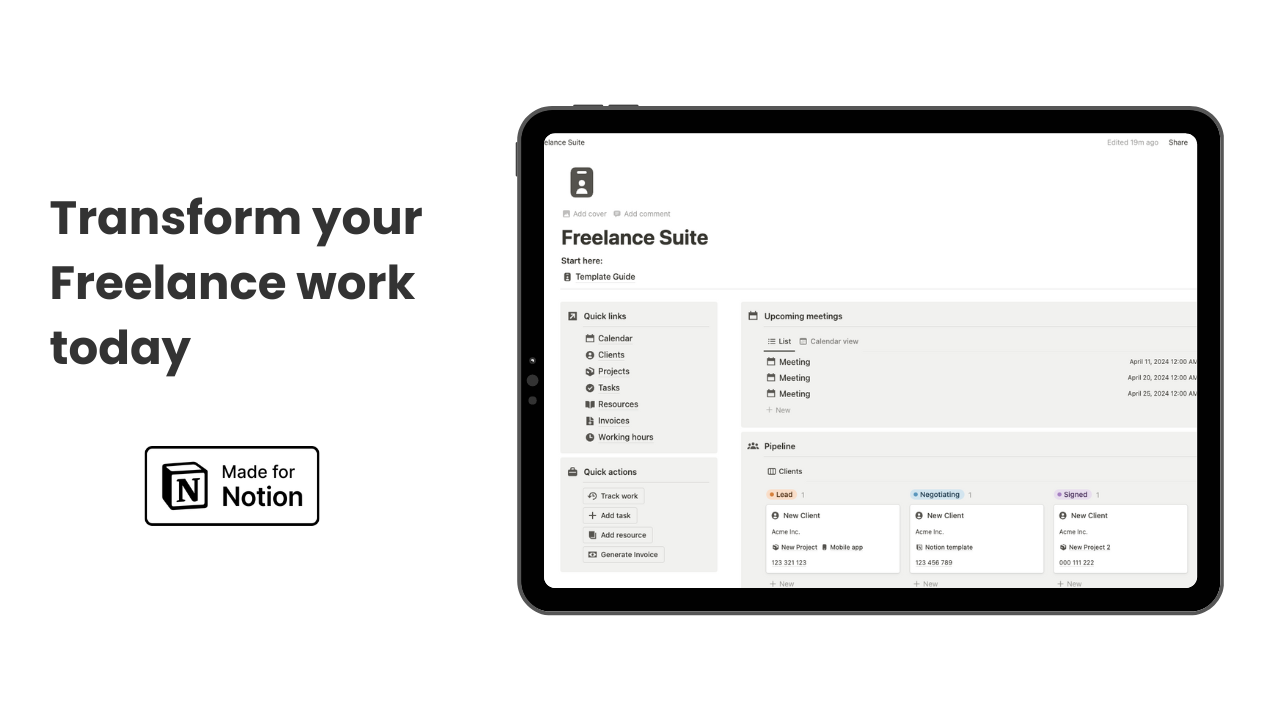 Freelance Suite media 2