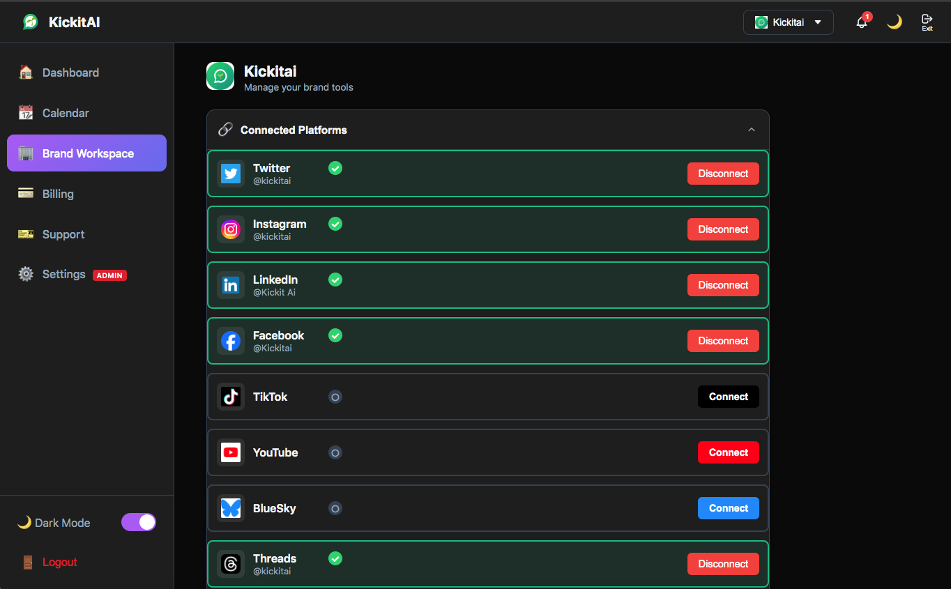 Kickitai  - Screenshot 2 showing product features and functionality