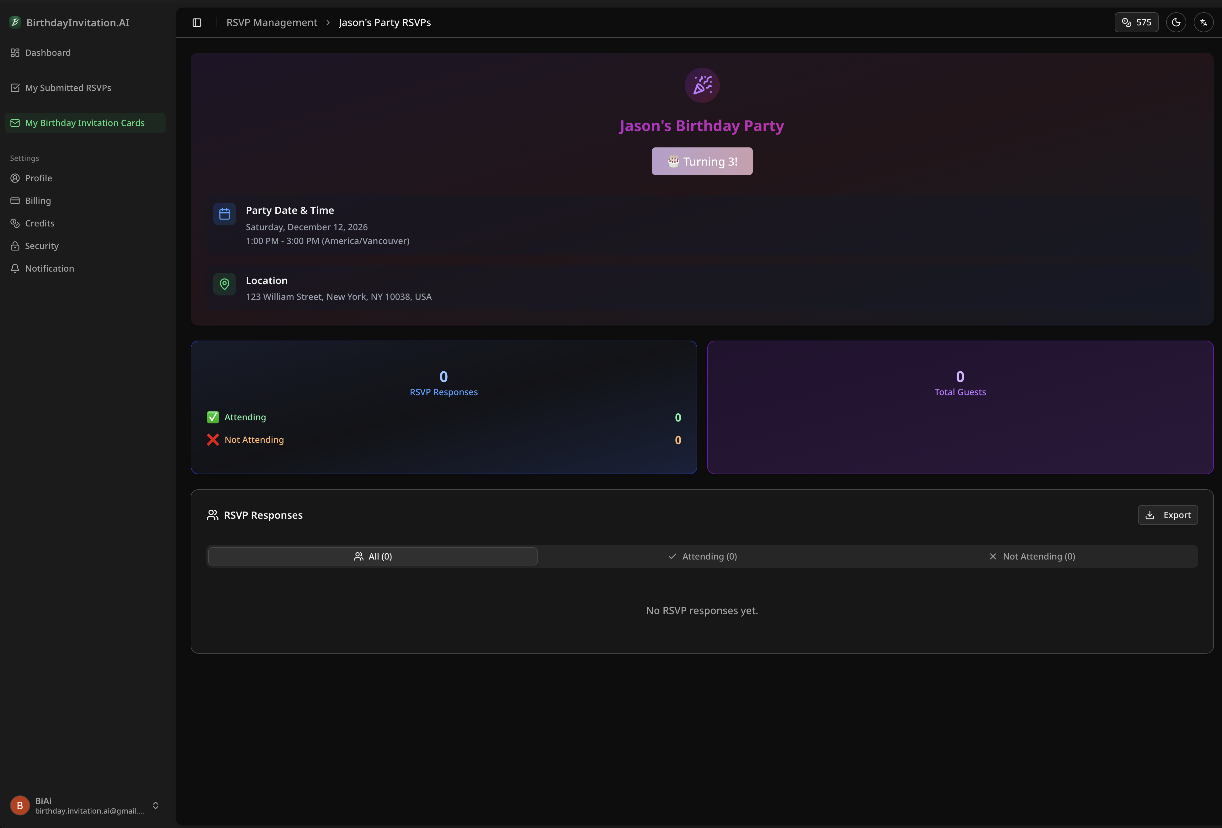 Birthday Invitation AI gallery image