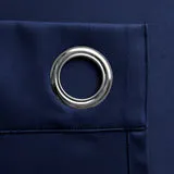 Navy Blackout Eyelet Curtains gallery image