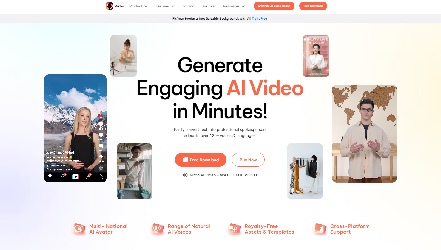 Média Wondershare Virbo - Virbo permet aux utilisateurs de créer une vidéo AI Avatar. 3