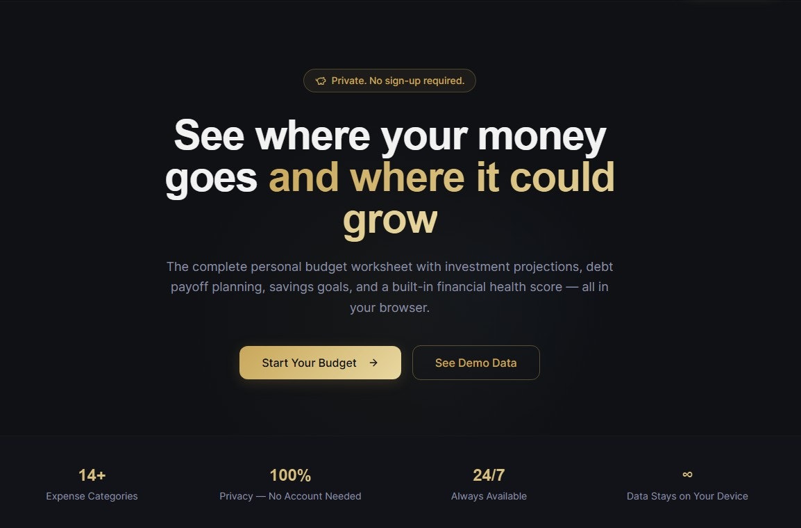 Future You - Budgeting Tool - Screenshot 2 showing product features and functionality