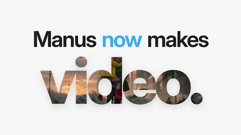 Introducing Video Editor in Manus 2.0 screenshot 1 (video preview)
