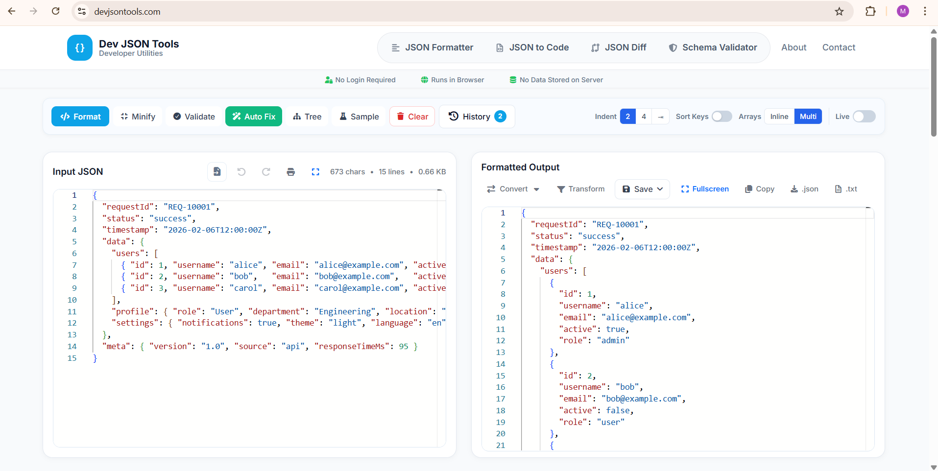 Dev JSON Tools - Product Hunt launch logo and brand identity