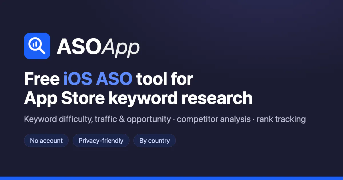 ASOApp - Free iOS ASO Tool