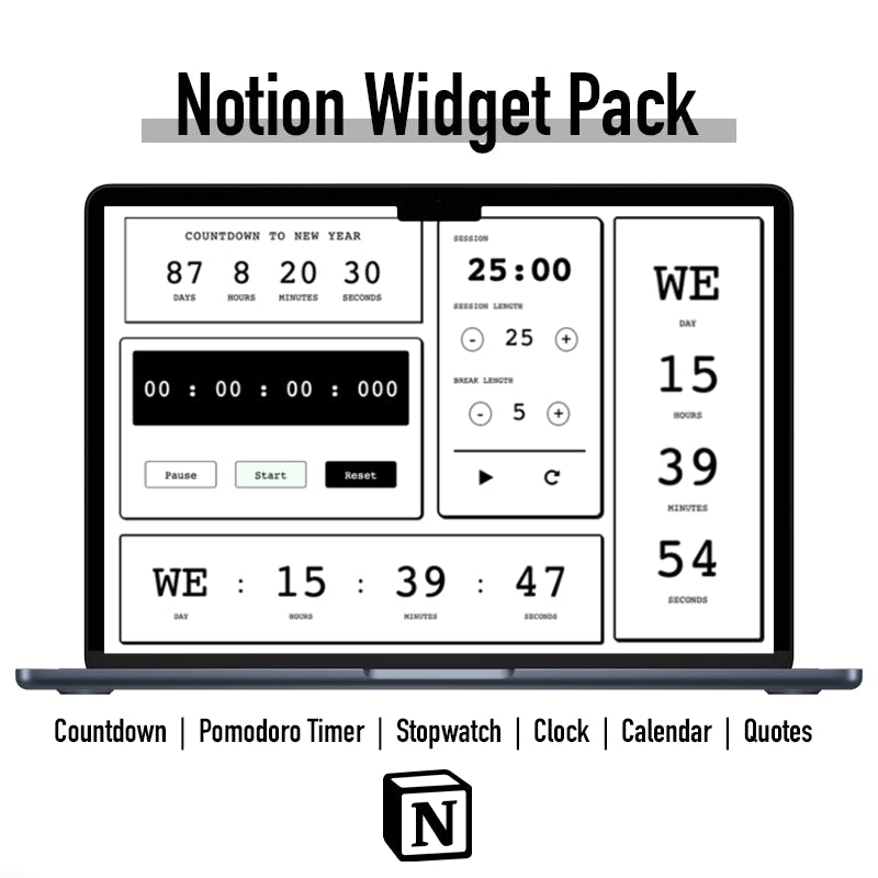 Minimalist Notion Widgets media 1