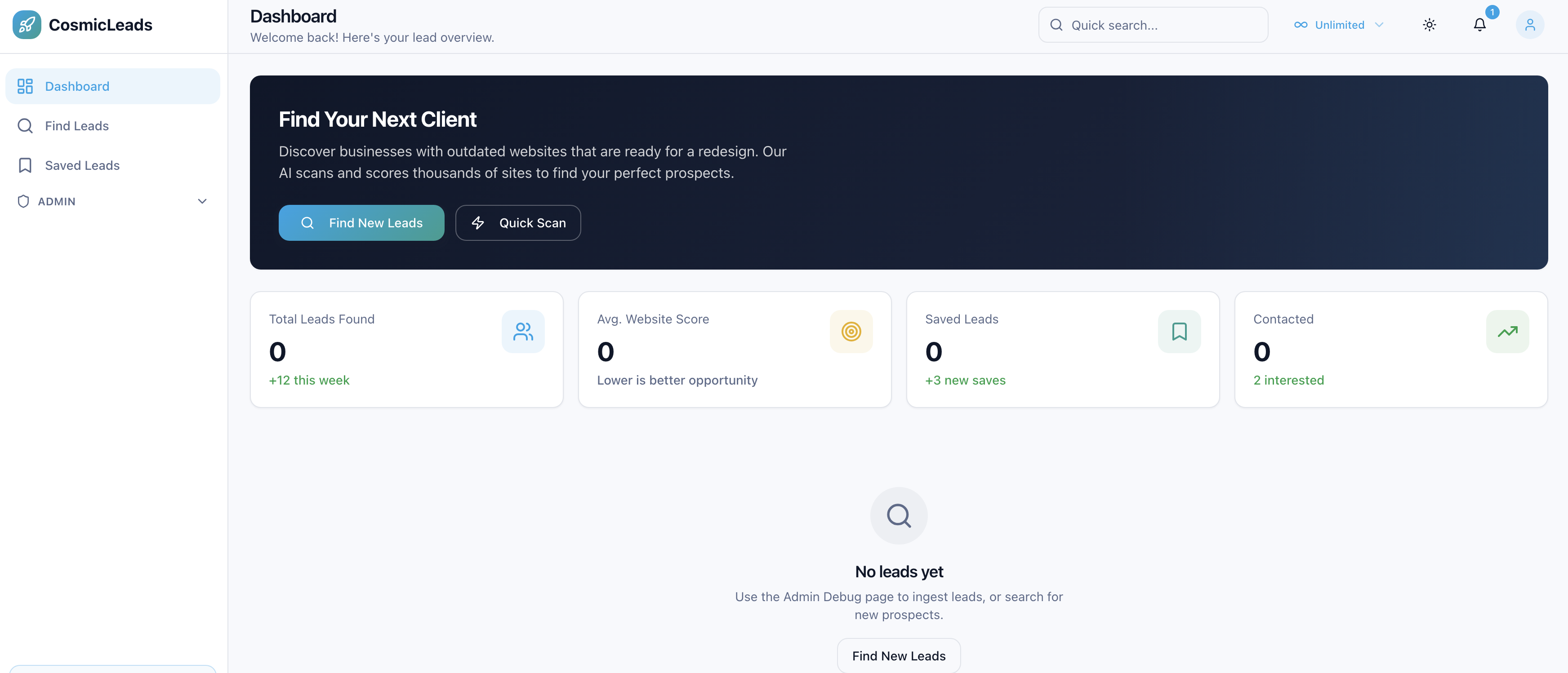 CosmicLeads.io gallery image