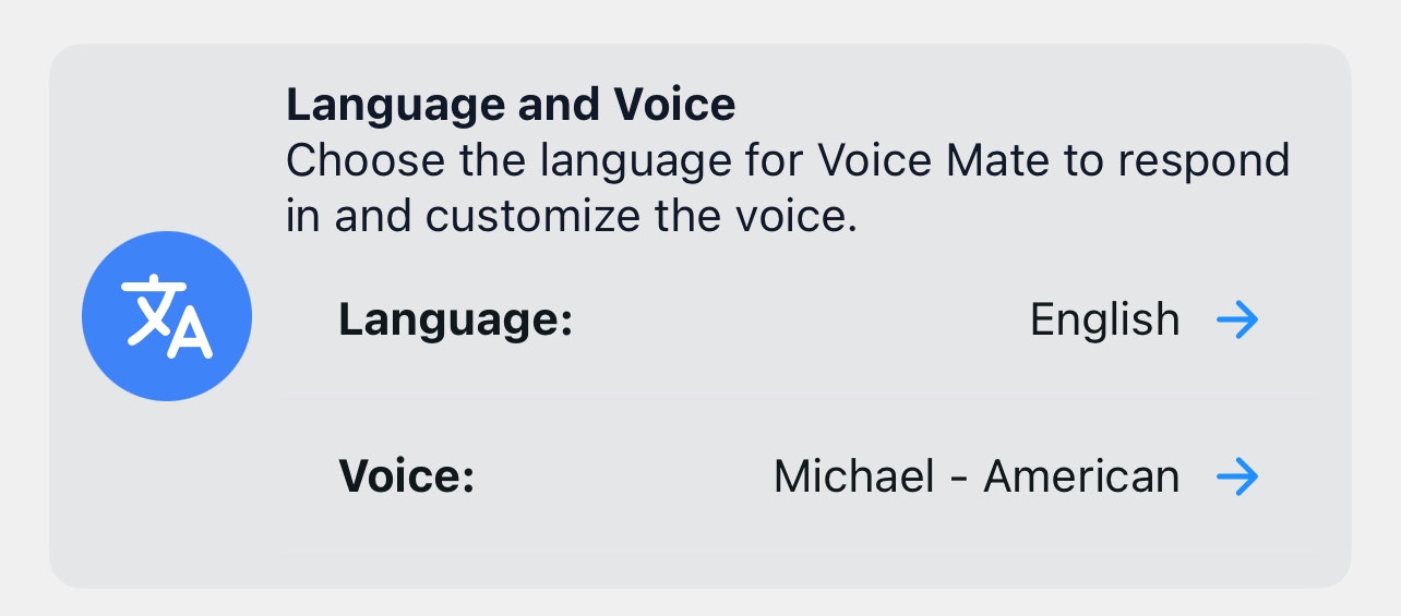 Voice Mate - Screenshot 4 showing product features and functionality