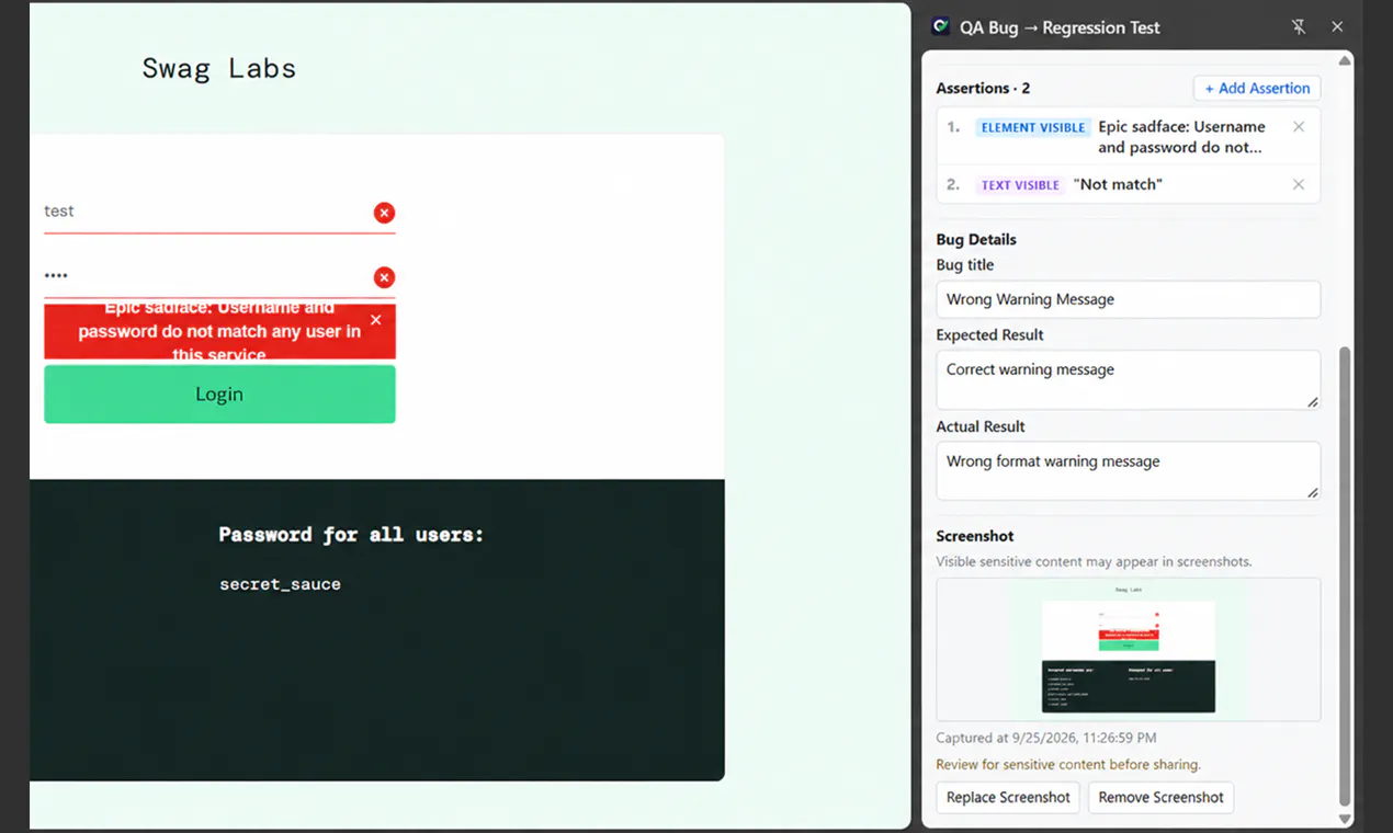 QA Bug → Regression Test gallery image