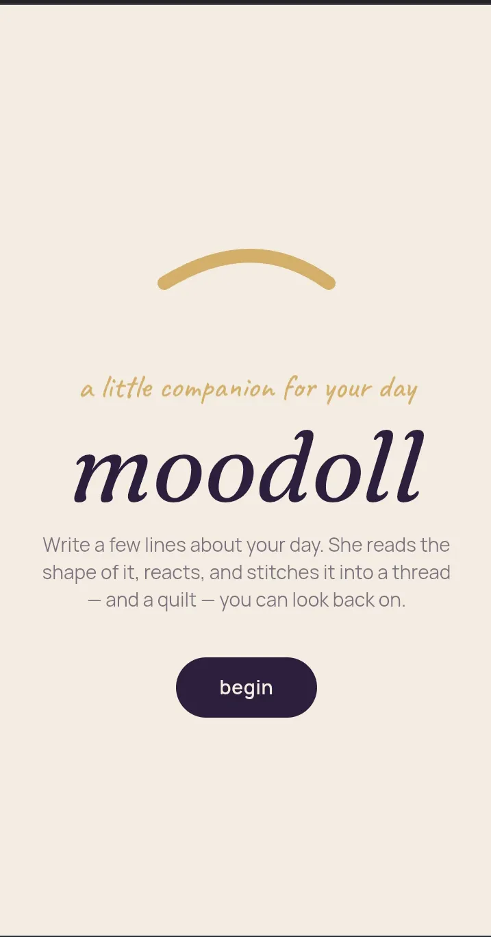 Moodoll: a little companion for your day logo
