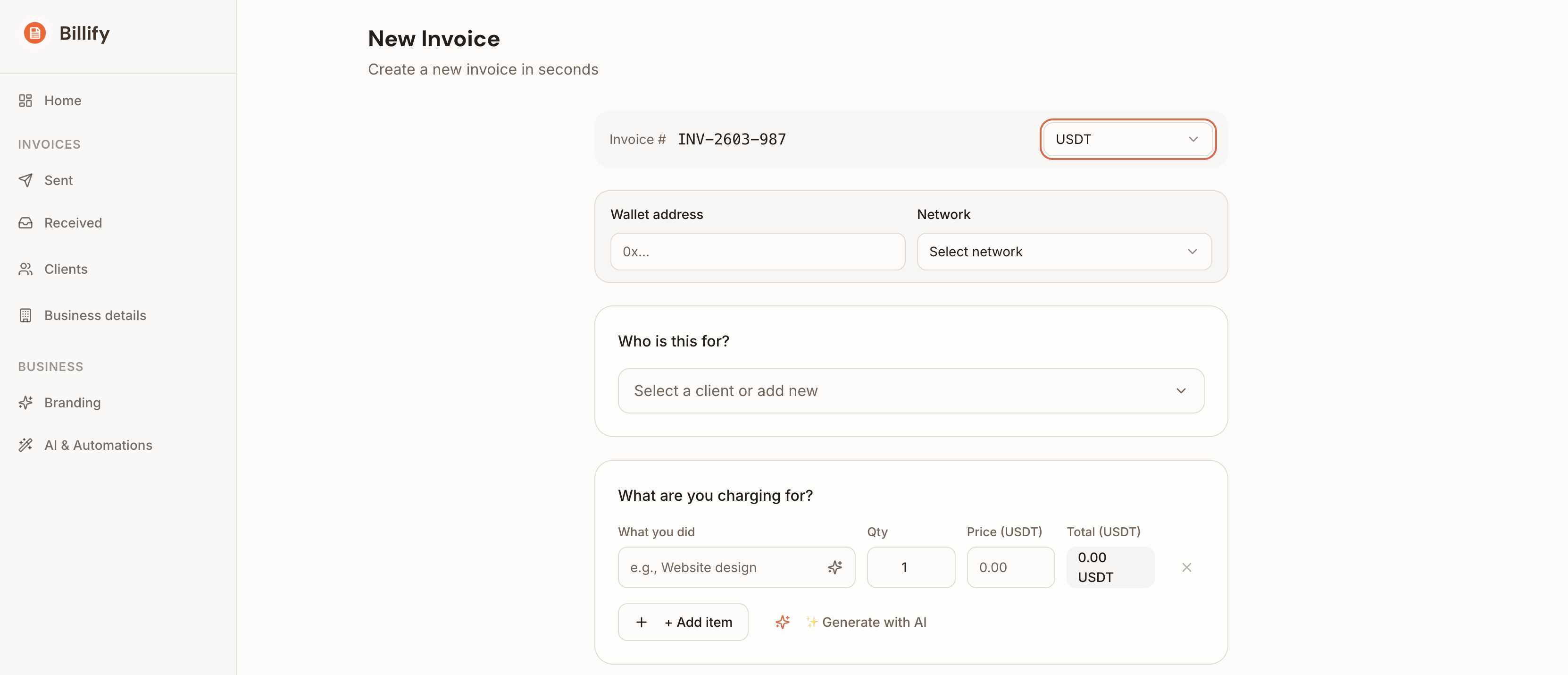 Billify gallery image