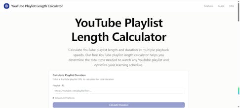YouTube Playlist Length Calculator gallery image