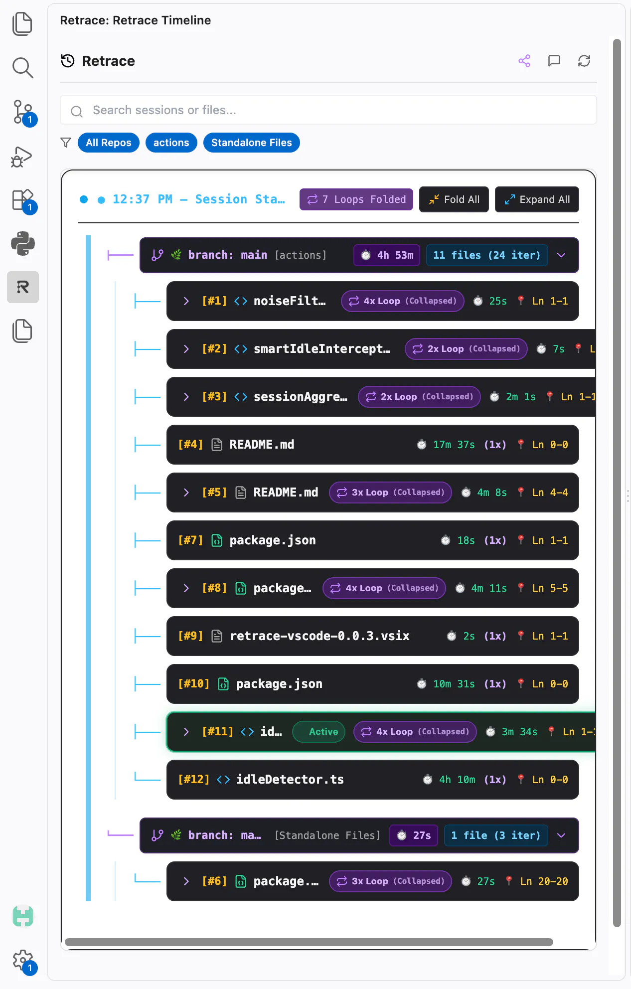 Retrace screenshot