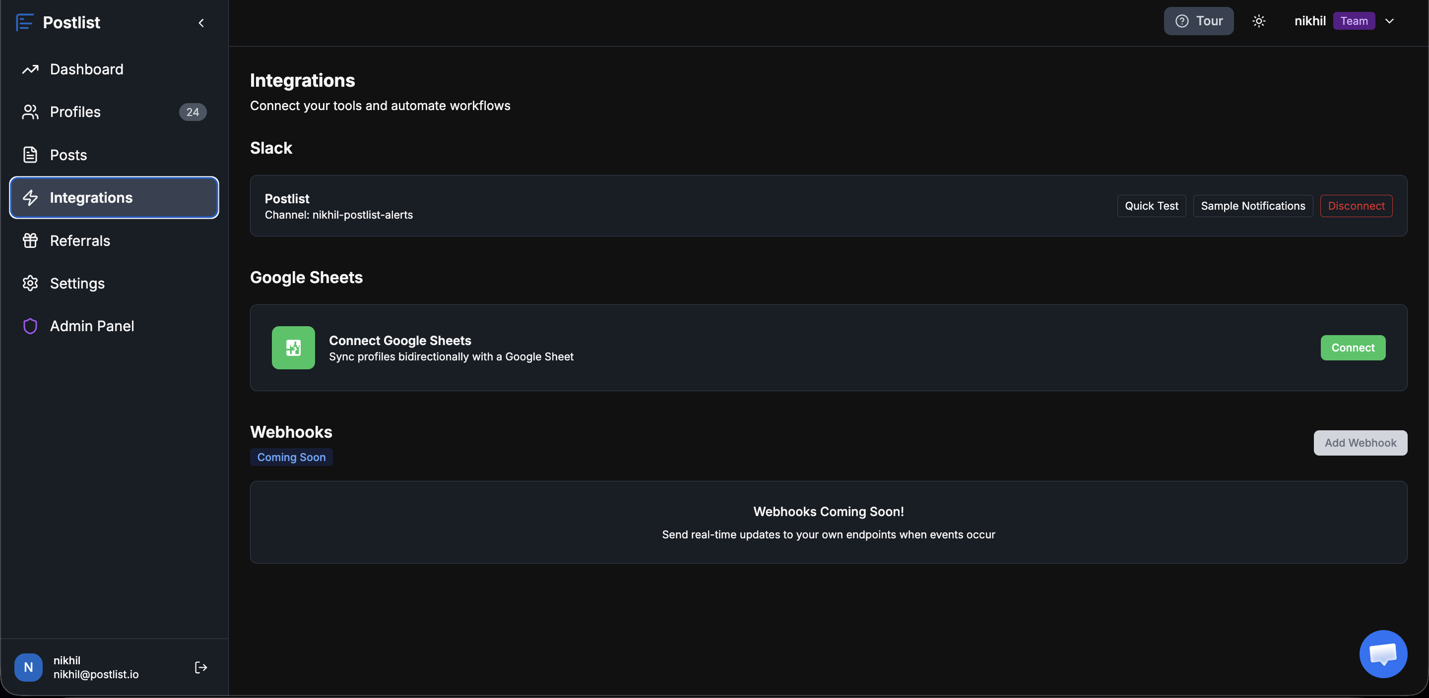 Postlist - Screenshot 5 showing product features and functionality