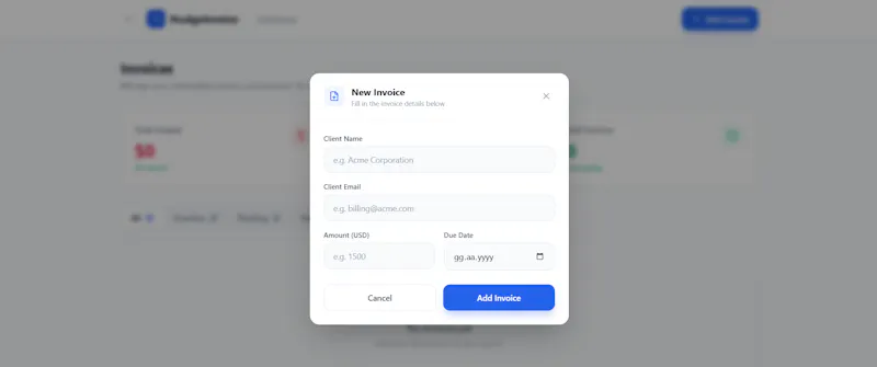 NudgeInvoice screenshot 2