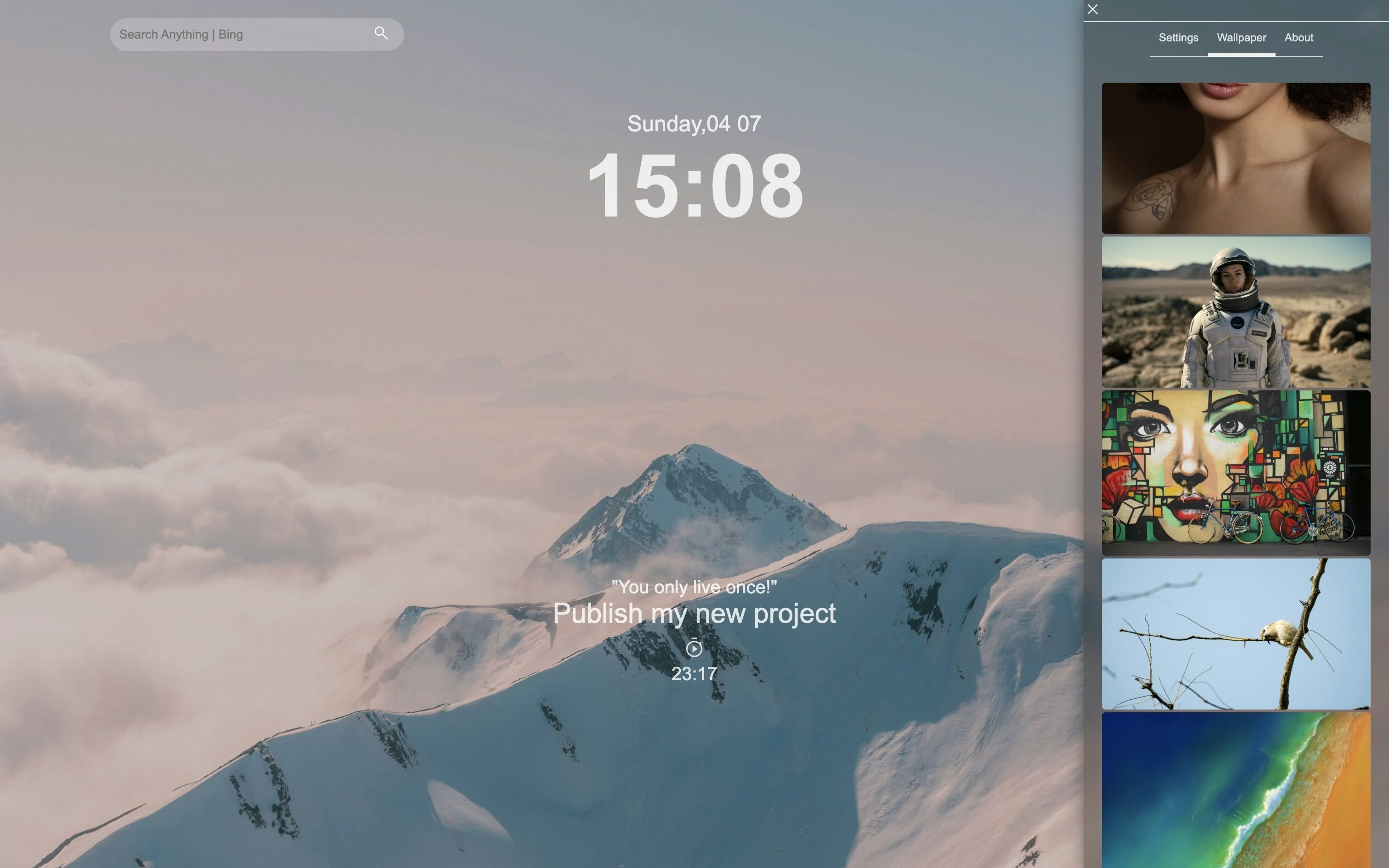 Nice NewTab - A simple new tab page plugin media 5