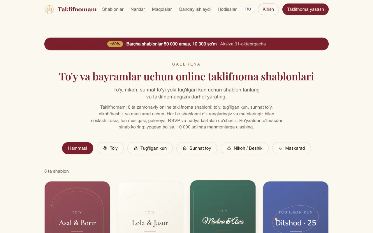 Taklifnomam gallery image