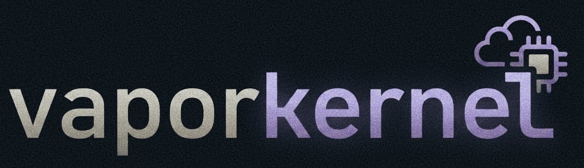 Vaporkernel — The Cloud, Everywhere - Product Hunt launch logo and brand identity