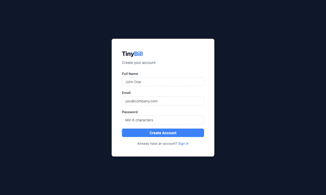 TinyBill — Simple Invoice Generator gallery image