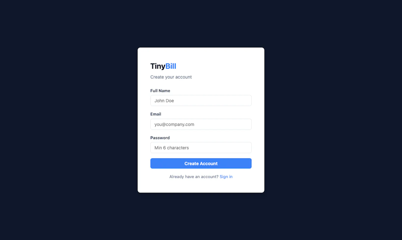 TinyBill — Simple Invoice Generator screenshot 4