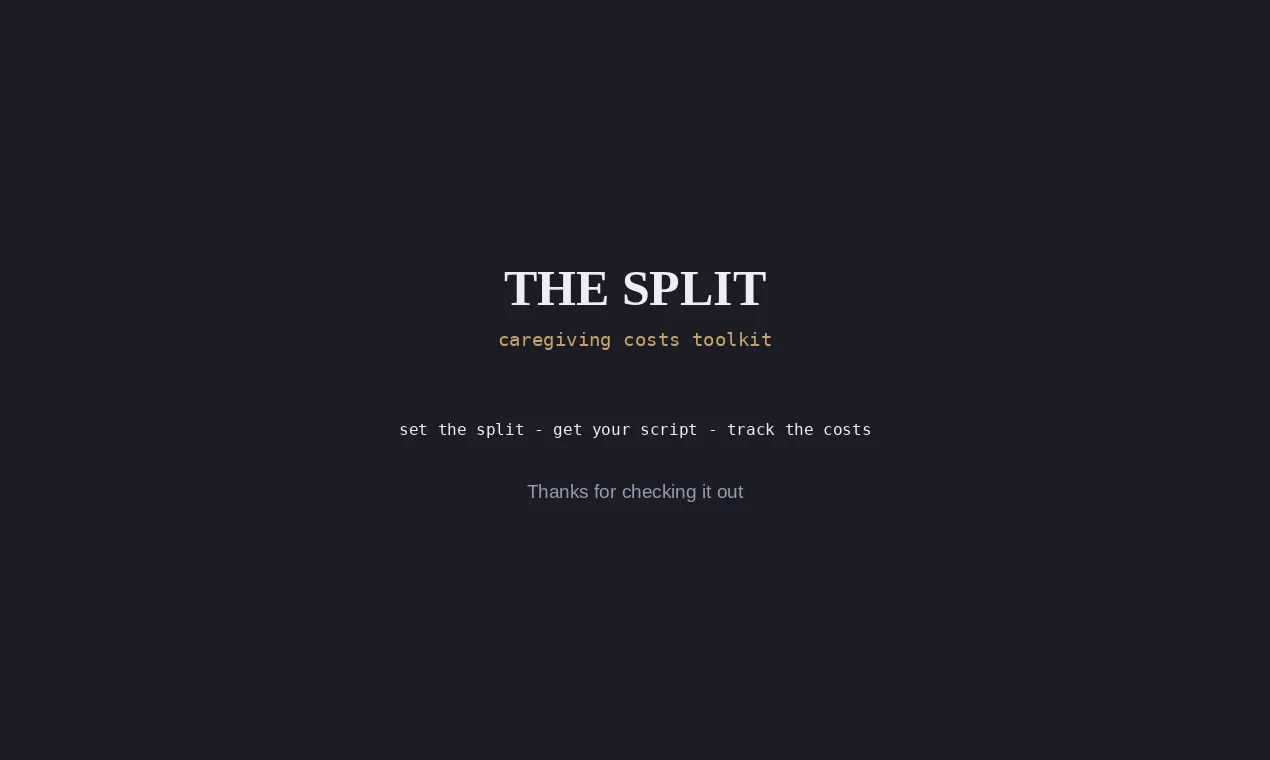 The Split — Caregiving Costs Toolkit gallery image