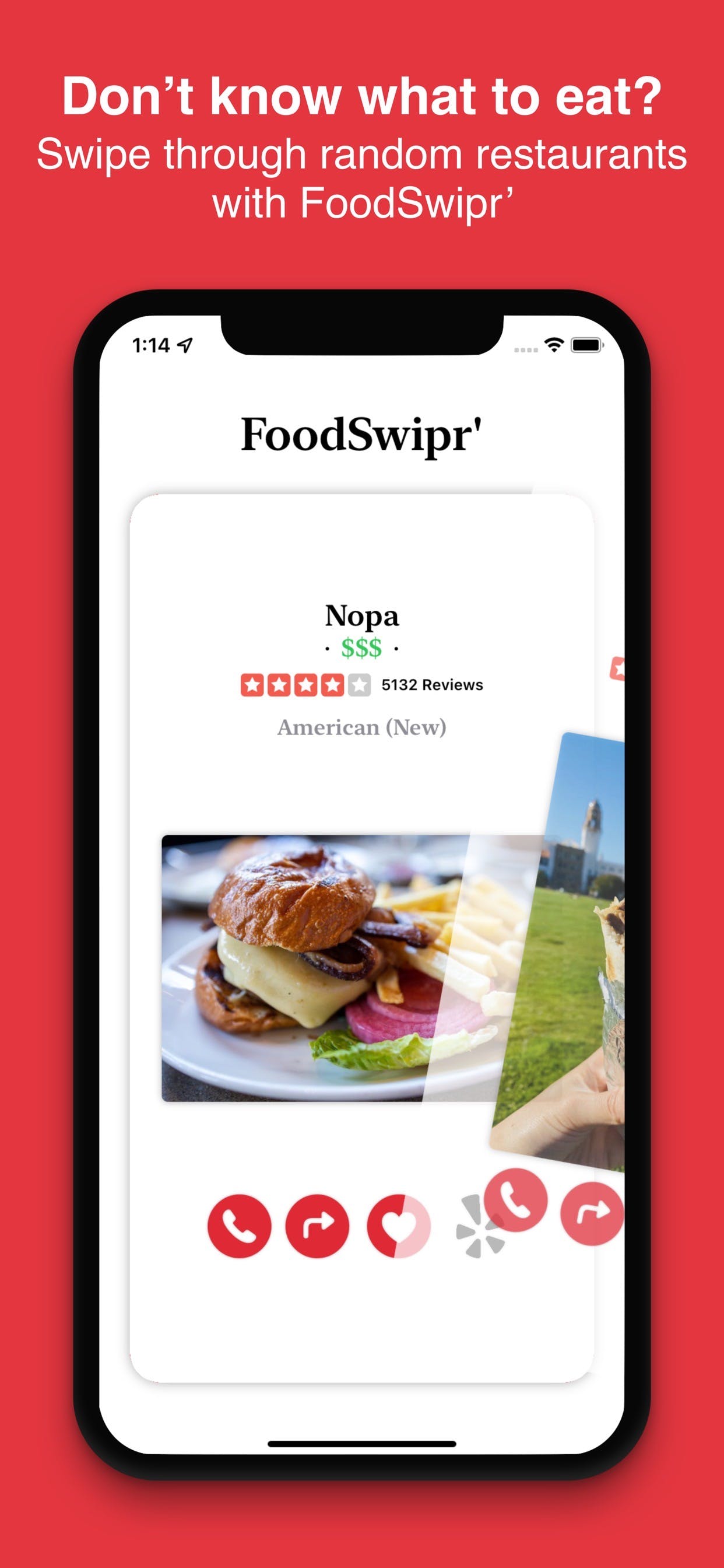 FoodSwipr' on iOS media 1