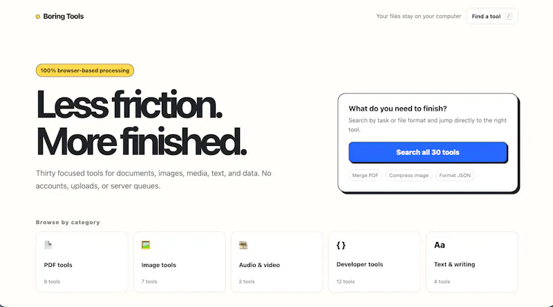 Boring Tools screenshot 1