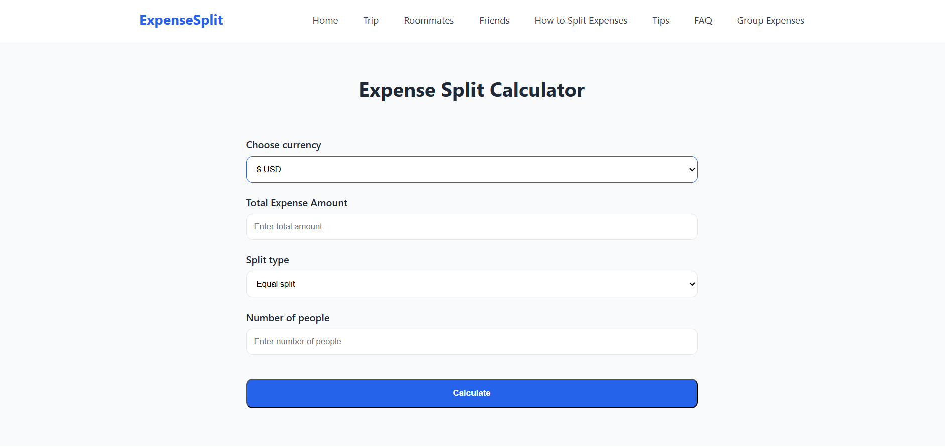 ExpenseSplit - Main product screenshot demonstrating key features and user interface