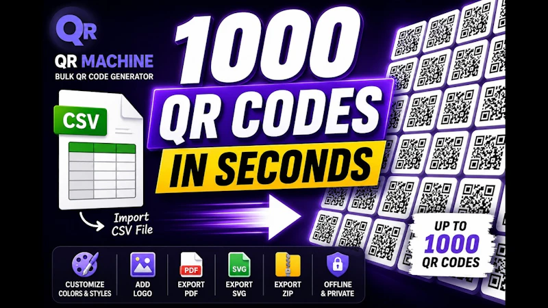 QR Machine - Bulk QR Code Generator screenshot 1 (video preview)