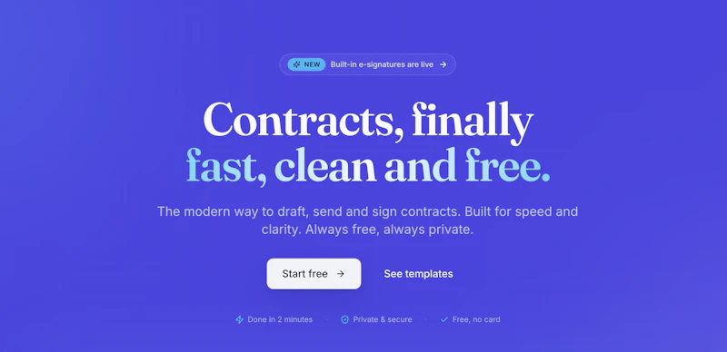 Free Contract Generator — Sign in 2 Min screenshot 2