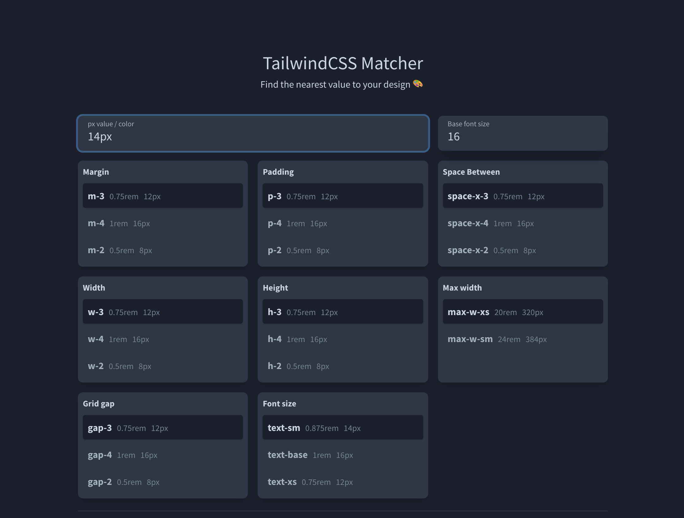 Tailwind Matcher gallery image