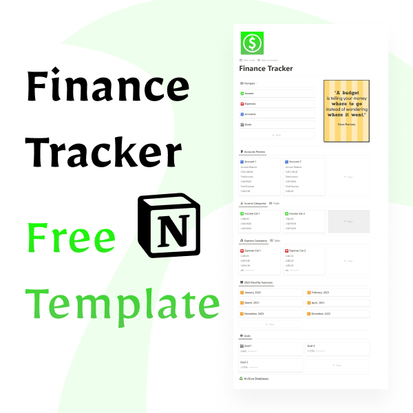 Finance Tracker Free Template
