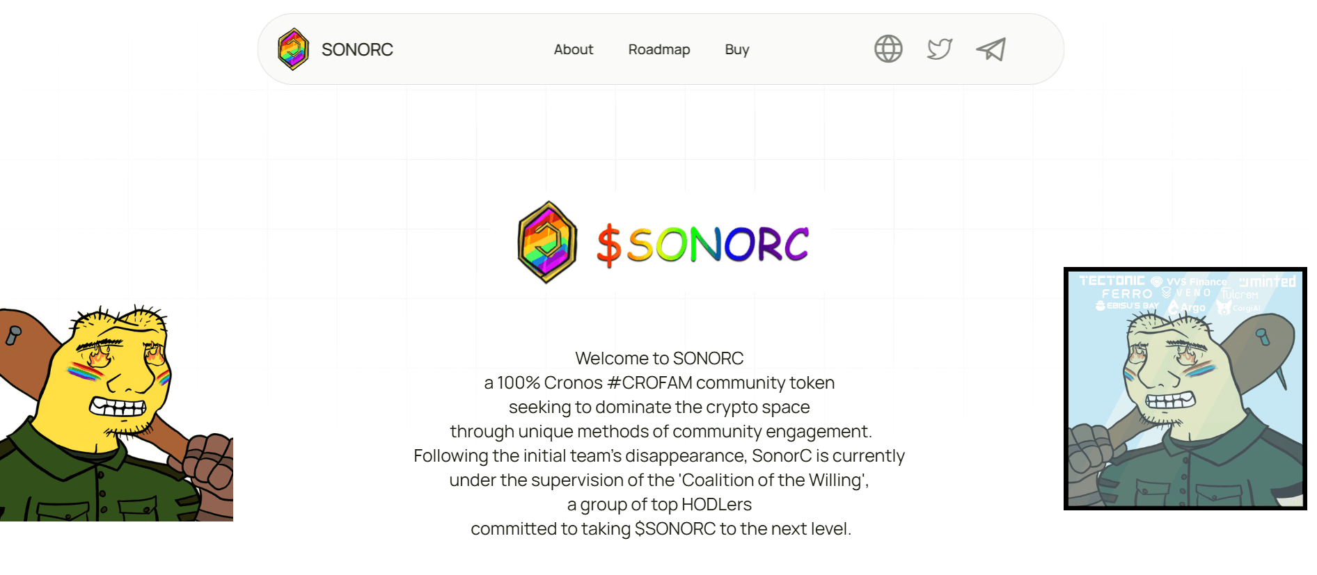 $ sonc - CronosブロックチェーンMemecoinメディア1
