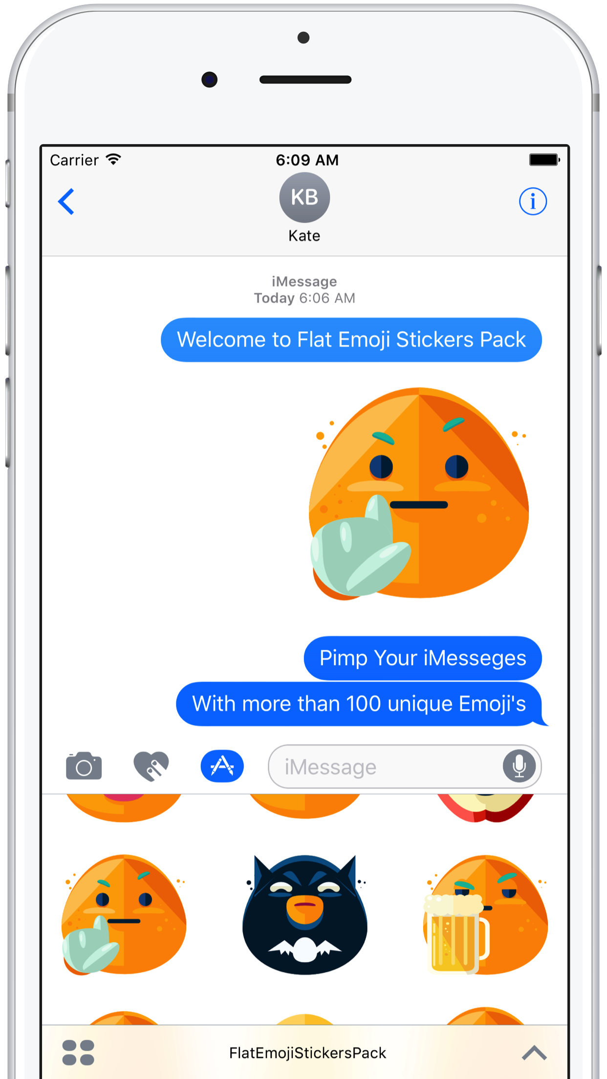 Flat Emoji Stickers Pack gallery image