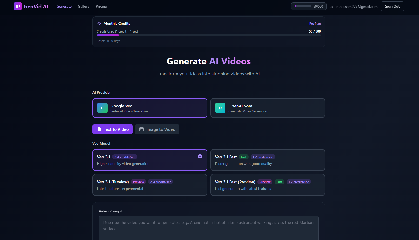 GenVid AI - AI Video Generator gallery image