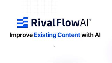 ユーザーインターフェースをショーケースしているRivalFlowAIの比較ツールのスクリーンショットです。